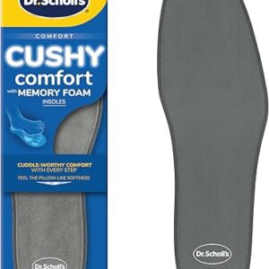 Dr. Scholl’s® Cushy Comfort with Memory Foam Insoles, Full-Foot Responsive Cushioning, Relieves Pressure, Slim Design, Trim Inserts to Fit …