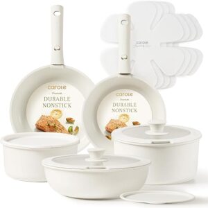 CAROTE Pots and Pans Set Non Stick, 15pcs Cookware Sets, Dishwasher/Oven/Fridge Safe, Kitchen Set, Space Saving Pots Set, Nonstick Set with…