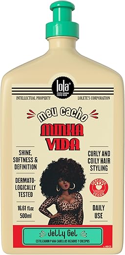 Lola From Rio – Meu Cacho Minha Vida – Moisturizing Jelly Gel for Defined, Bouncy Curls & Waves – Flexible Hold Styling Gel for Curly Hair ...