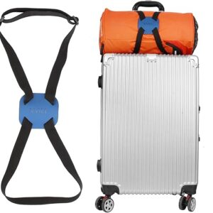 VVILL Bag Bungee, Luggage Straps Suitcase Adjustable Belt – Lightweight and Durable Travel Bag Accessories (Blue)