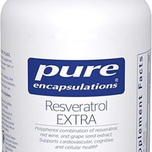 Pure Encapsulations Resveratrol EXTRA – 100 mg Trans-Resveratrol – For Healthy Cellular & Cardiovascular Function* – Antioxidants Supplemen…
