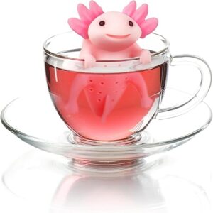 Genuine Fred RELAXOLOTL Tea Infuser, Cute Axolotl Design, For Loose Leaf Tea, Flexible, Easy to Clean Silicone, Fun Gift for Tea Lovers, Cl…