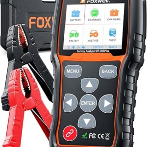 FOXWELL BT705 Plus Car Battery Tester 12V 24V Automotive, 100-2000CCA Battery Load Tester Digital Battery Analyzer Charging System Alternat…