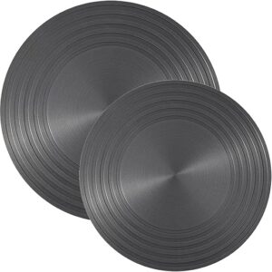 WUWEOT Gas Stove Diffuser Set of 2, 9.3” & 11” Range Heat Diffuser Plate, Aluminum Gas Reducer Flame Guard Simmer Ring Plate, Round Fast …