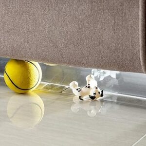 BOWERBIRD Clear Toy Blockers for Furniture – Stop Things from Going Under Couch Sofa Bed and Other Furniture – Suit for Hard Surface Floors…