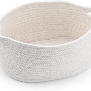 Cute Woven Storage Basket with Handle, Baskets for Gifts Empty, Gift Baskets for Birthday Baby Shower Raffle Burr Fundraising, Decorative O…