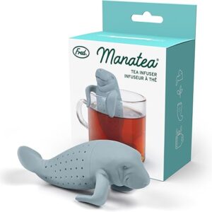 Genuine Fred, MANATEA, Manatee Reusable Silicone Tea Infuser, Blue, Fun Gift for Tea Lovers, Clever Kitchen Gadget