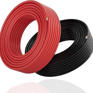 18 Gauge Wire (2-Pack Red/Black Each 25 FT), 18 AWG Automotive Wire, CCA, Speaker Audio Cable, Flexible Low Voltage Security Alarm Hook Up …