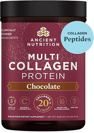 Ancient Nutrition Chocolate Collagen Peptides Powder