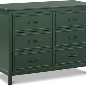 DaVinci Charlie 6-Drawer Baby Dresser – Wooden Double Chest of Drawers for Kids, Boys and Girls – Multi-Purpose Storage for Bedroom, Nurser…