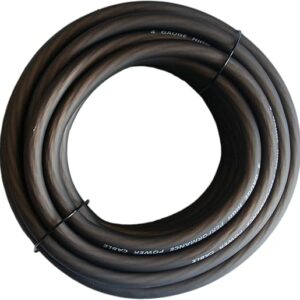 RD 4 Gauge AWG CCA Rock Direct Power Ground Wire Cable Battery Cable Wire, Home Speaker Stereo System, Automotive Use (25ft Black)