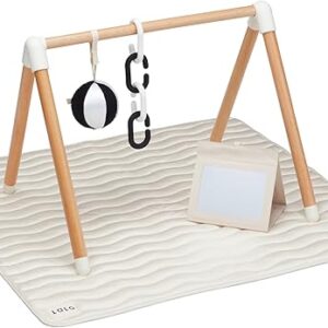 Lalo Baby Gym & Playmat for Babies and Toddlers – Eco-Friendly Oatmeal Playmat – Baby Gym & Accessories is Easy to Assemble & Clean – Go fr…
