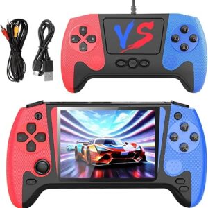 Handheld Game Console, Portable Video Game Console with 500 Retro Games, 3.5″ HD Screen, Rechargeable Battery, Support 2 Players and Hook U…