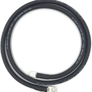 4 AWG Gauge Fully Assembled Battery Cables, 1-15ft Lengths, Positive or Negative Wire, Pure Copper Battery Replacement Cables, Solar Car Tr…