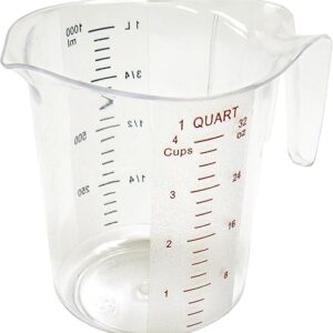 Winco FBA_ Measuring Cup, Polycarbonate, 1-Quart, Clear