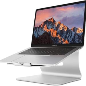 Laptop Stand, Aluminum Notebook Holder Riser Heat-Vent for MacBook Air/Pro, Dell, HP, Lenovo, Microsoft Surface, Samsung 11-16 inches Noteb…
