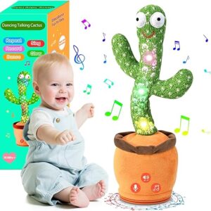 Dancing Talking Cactus Toy for Baby Toddler, Boys Girls Gifts Singing Mimicking Recording Repeating What You Say Baby Toys with 120 English…