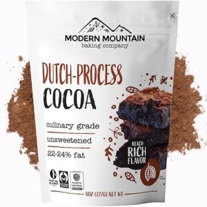 Cocoa Powder (8 oz) Dutch Processed Cocoa Powder, Unsweetened, Extra Rich Cocoa Flavor, 22-24% Fat, Premium Culinary Grade, Non-GMO Sourced…