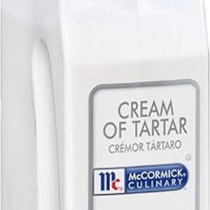 McCormick Culinary Cream of Tartar, 25 oz – One 25 Ounce Container of Cream of Tartar Powdered Thickening Agent for Egg Whites, Meringues, …