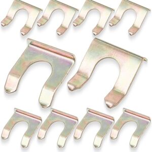 10PCS Brake Line Clips, U Shape Metal Brake Line Clips Brake Line Retainer Brake Hose Bracket Replacement Hose Retaining Clip Brake Hose Lo…