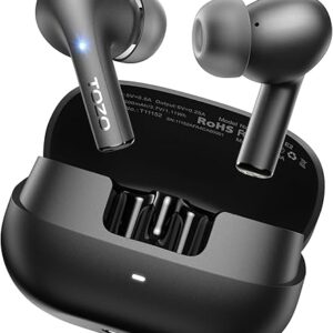 TOZO E2 Wireless Earbuds 10mm Drivers with Powerful Bass, App Customize 32 EQs, with 2 Mics AI Call Noise Cancellation, 30H Playtime, Bluet…