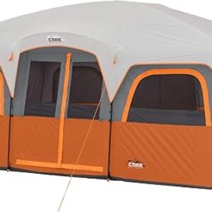 CORE Tent for Family Camping | 10 Person / 11 Person / 12 Person Large Multi Room Cabin Tents for Car Camping & Outdoor Adventures