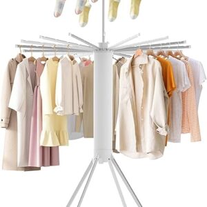 BABUFINE 4-Legged Clothes Drying Rack Foldable and Portable Drying Rack for Indoor Outdoor Camping Poolside Space Saving Laundry Rack with …