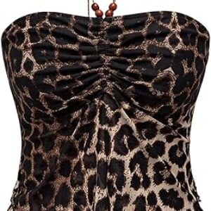 Floerns Women’s Beaded Halter Crop Top