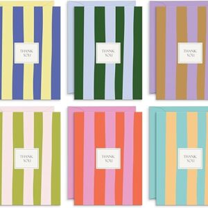 S&O Palm Beach Thank You Cards with Envelopes, Blank Greeting sheets for Handwritten Messages, Set of 24 stylish Notes and Covers, Assorted…