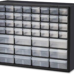 Akro-Mils 44-Drawer Plastic Drawer Storage Cabinet for Garage Organization, Bead Organizer, Building Bricks Storage, Teacher Toolbox, Makeu…
