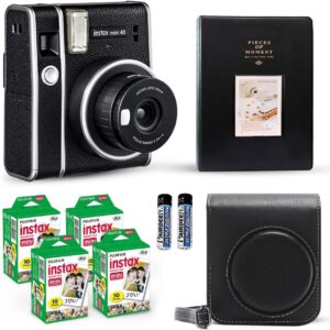 Fujifilm Instax Mini 40 Instant Camera Vintage Black. + Fujifilm Value Pack (40 Sheets) + Shutter Accessories Bundle, includes Vintage Styl…