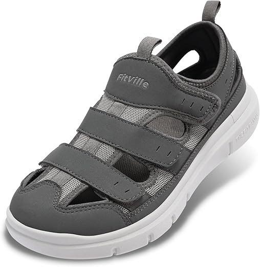 FitVille Extra Wide Diabetic Sandals for Men