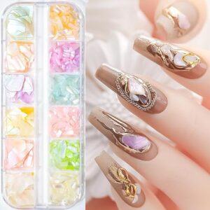 Colorful Seashell Nail Art Decorations