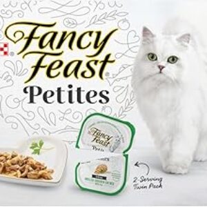 Purina Fancy Feast Gourmet Wet Cat Food Variety Pack, Petites Gravy Collection, break-apart tubs, 48 servings – (Pack of 24) 2.8 oz. Tubs