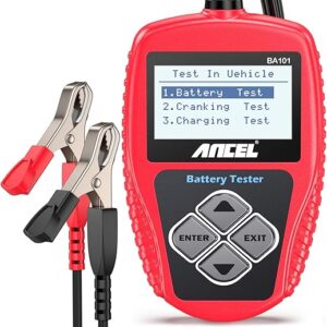 ANCEL BA101 Car Battery Tester, 12V Digital Automotive Alternator Meter Diagnostic Tool,100-2000 CCA Load Capacity, Charging & Cranking Ana…