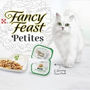 Purina Fancy Feast Gourmet Wet Cat Food Variety Pack, Petites Gravy Collection, break-apart tubs, 24 servings – (Pack of 12) 2.8 oz. Tubs