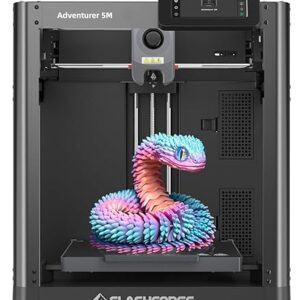 FLASHFORGE Adventurer 5M 3D Printer with Fully Auto Leveling, Max 600mm/s High Speed Printing, 280°C Direct Extruder with 3S Detachable Noz…