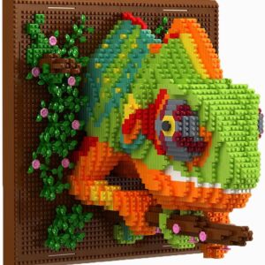 BDYDT Wall Art Chameleon Building Blocks Set; A Wall Decor Set for Adults Who Love Creative Hobbies(2688 Pieces) Toys Gifts for Kid and Adu…