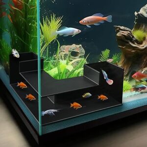 Creative Aquarium Decor – Aquarium Cave Hideout 360° Viewing, Interesting Aquarium Tunnel with 2 Entrances, Fish Tunnel for Aquarium, Shrim…