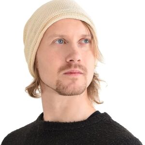 CHARM Men Slouchy Silk Beanie Hat – Women Slouch Chemo Cap Skull Knit Beanies