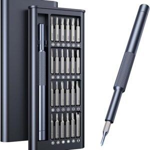 AXTH 25-in-1 Small Precision Screwdriver Set, Professional Magnetic Mini Repair Tool Kit for Phone, Computer, Watch, Laptop, Macbook, Ring …