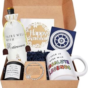 Retirement Gift Box Set for Women & Men, Happy Retirement Gifts for Dad, Mom, Friends, Coworkers, Grandma, Gift Basket Fillers for Retired …