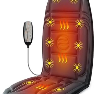 Vibration Back Massager with Heat, Massage Chair Pad with 10 Vibration Motors & 2 Heating Levels, Chair Massager for Recliner, Office Chair…