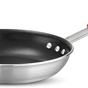 Tramontina Professional 10-Inch Non Stick Frying Pan, Heavy-Gauge Aluminum Skillet with Reinforced Nonstick Coating, Red Handle, Dishwasher…