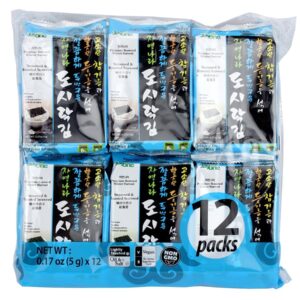 Jayone Roasted and Lightly Salted Seaweed, 0.17 Ounce (Pack of 12)