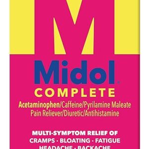 Midol Complete Menstrual Pain Relief Caplets, 40 Count – Provides Cramp, Headache, and Bloating Relief