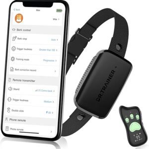 T1sPro Dog Training Collar with Remote, Quick Charge IPX7 Waterproof Shock Collar with APP & Watch Control, Free Combination Mode with Cust…