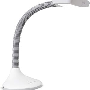 Verilux SmartLight Full Spectrum LED Desk Lamp with Adjustable Brightness, Flexible Gooseneck and Integrated USB Charging Port – Reduces Ey…