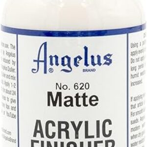 Angelus Matte Acrylic Finisher – Flexible Clear Coat for Leather Shoes, Bags, Jackets & Accessories, Matte Finish for Leather Craft & Resto…