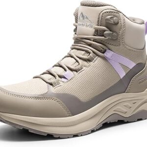 NORTIV 8 Women’s Hiking Boots Waterproof Lightweight Outdoor Trekking Comfortable Non-Slip Backpacking Camping Ankle Boot Hollow